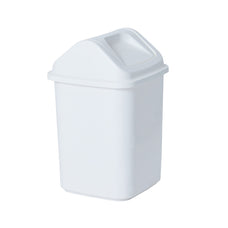 Compass 20L Rectangular Plastic Swing Top Bin White