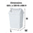 Compass 38L Rectangular Plastic Swing Top Bin White
