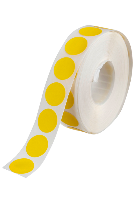 Quikstik Yellow Circular Labels 14mm
