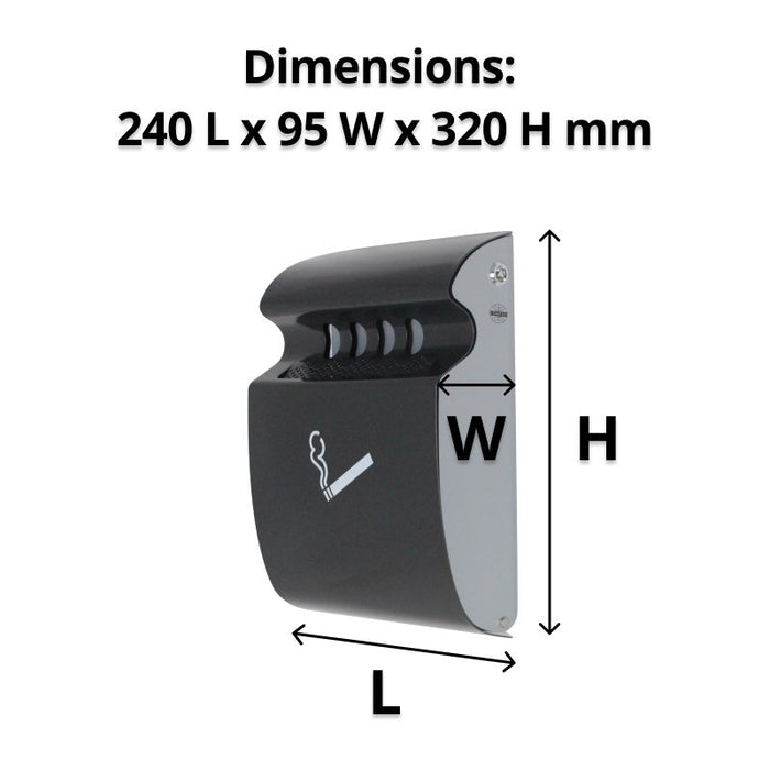 Compass Wall Mounted Ashtray Grey