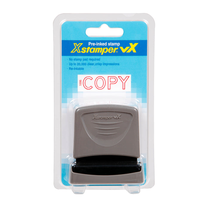 XStamper COPY Self Inking Rubber Stamp, Red