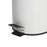 Compass 5L Round White Powder Coated Pedal Bin