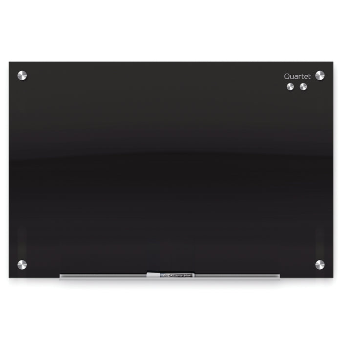 Quartet Infinity Magnetic Glass Whiteboard 450 x 600mm - Black