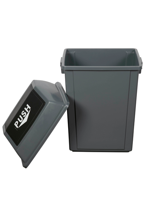 Cleanlink 40L Rubbish Bin with Spring Loaded Bullet Lid, Grey