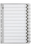 Marbig A4 Cardboard Indices/Divider, 10 Tab, Black/White