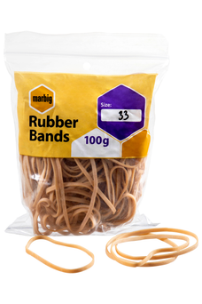 Marbig Rubber Band No. 33, 90mm x 3.5mm x 500gm