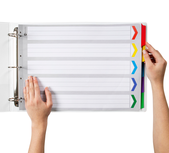 Marbig A3 Landscape Indices/Divider, 5 Tabs