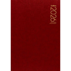 2026 Collins Diary A41A Appointment Diary, Day Per Page, Red, 210mm x 297mm
