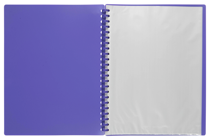 Marbig A4 Refillable Display Book 20 pocket Purple