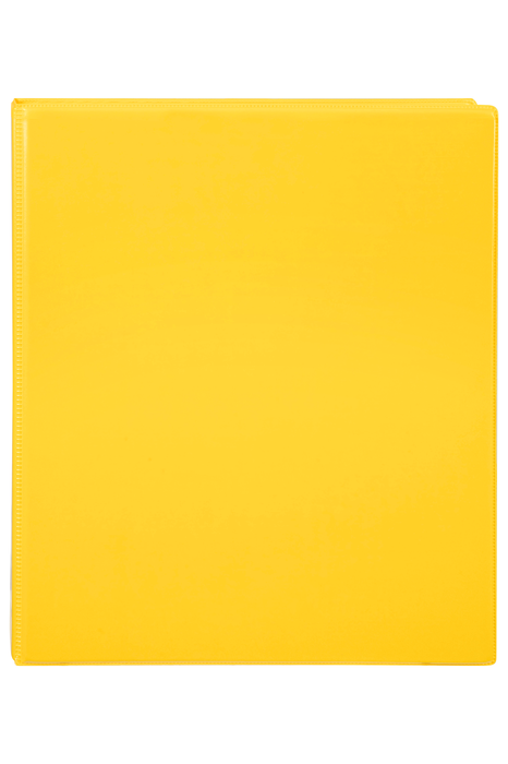 Marbig Overlay Insert Cover A4 Ring Binder 2/25 Yellow, 2 D Ring