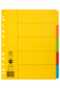 Marbig A4 Extra Wide Bright Coloured Manilla Indices/Divider, 5 Tabs