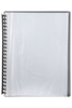 Marbig A4 20 Pocket Refillable Display Book, Clear Front, Grey Backing