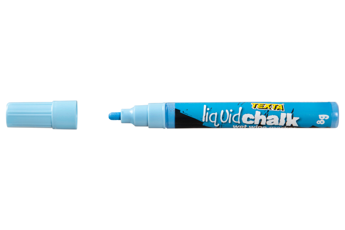 Texta Liquid Chalk Marker Bullet Wet Wipe Blue