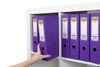 Marbig A4 Polyethylene (PE) Lever Arch File With Linen Finish Cover Purple