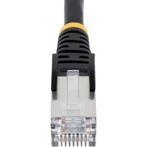 7m CAT6a Ethernet Cable - Black - Low Smoke Zero Halogen (LSZH) - 10GbE 500MHz 100W PoE++ Snagless RJ-45 w/Strain Reliefs S/FTP Network Patch Cord IM5659484