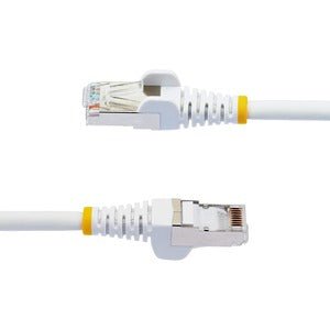 7m CAT6a Ethernet Cable - White - Low Smoke Zero Halogen (LSZH) - 10GbE 500MHz 100W PoE++ Snagless RJ-45 w/Strain Reliefs S/FTP Network Patch Cord IM5659475