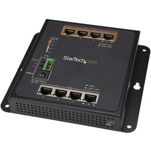 8-Port (4 PoE+) Gigabit Ethernet Switch - Industrial Managed Network Switch - Wall Mount w/ Front Access - Rugged IP30 Industrial Ethernet Switch - Gigabit Switch - Managed Switch IM3663078
