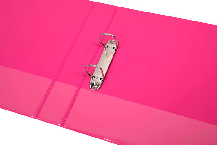 Marbig A4 Insert Cover Ring Binder, 38mm 2 D Rings, Pink