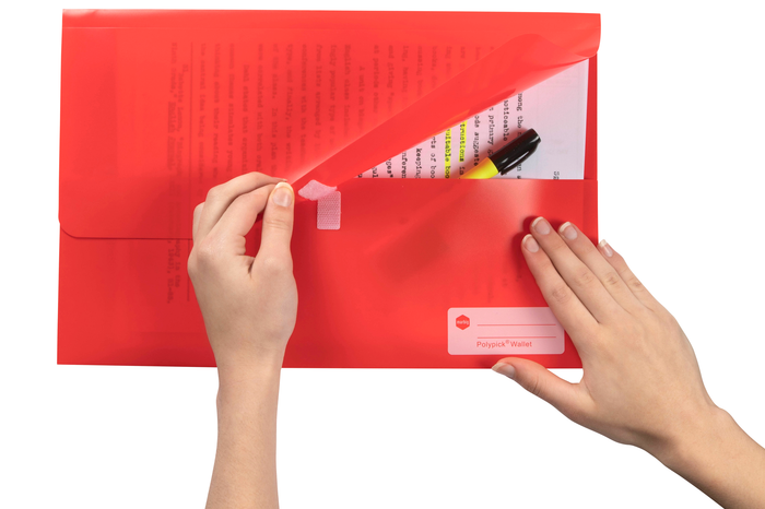 Marbig Foolscap Polypick Wallet Red