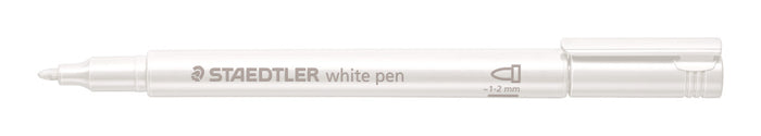 Staedtler 8323 Metallic Marker, White x 10's pack