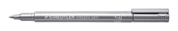 Staedtler 8323 Metallic Marker, Silver x 10's pack