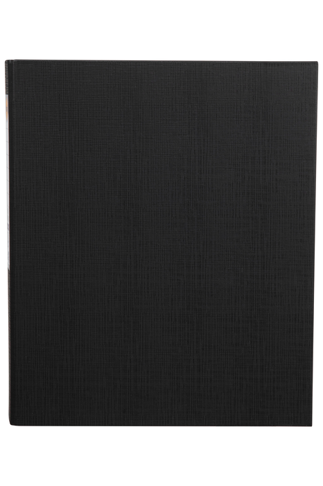 Marbig A4 PE Linen 25mm 3D Ring Binder, Black