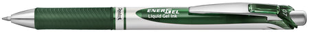 Pentel Energel Gel Roller Pen Retractable BL77 0.7mm Forest Green - Pack of 12