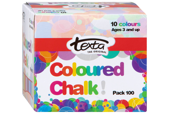 Texta Coloured Chalk Pack of 100