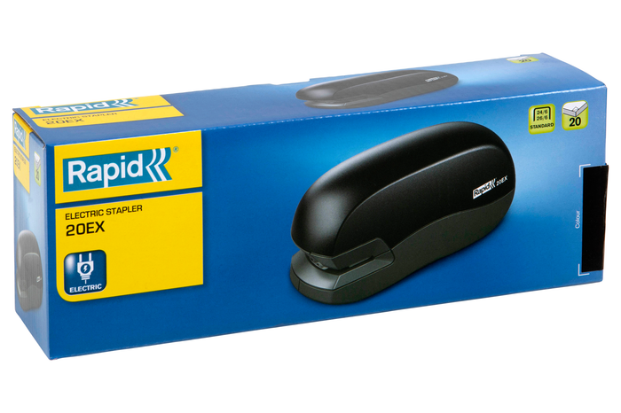 Rapid Electric Stapler 20EX, 20 Sheet, Black, Compact, Ergonomic