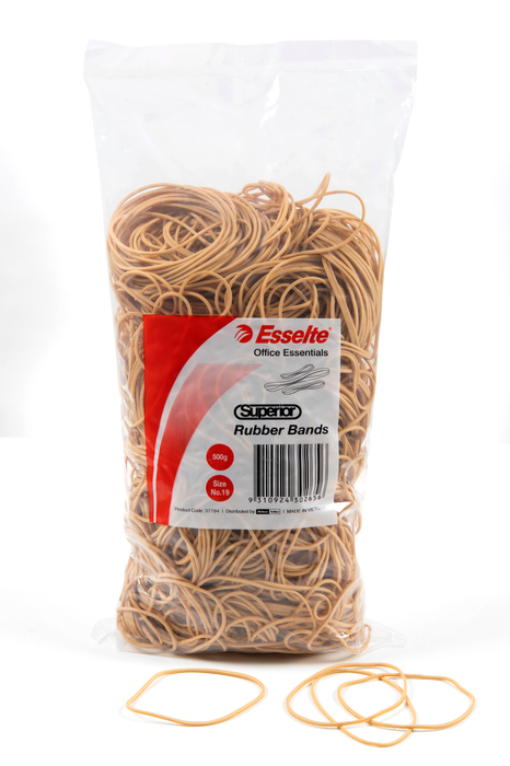 Esselte Superior Rubber Band No. 19, 90mm x 2mm x 500gm