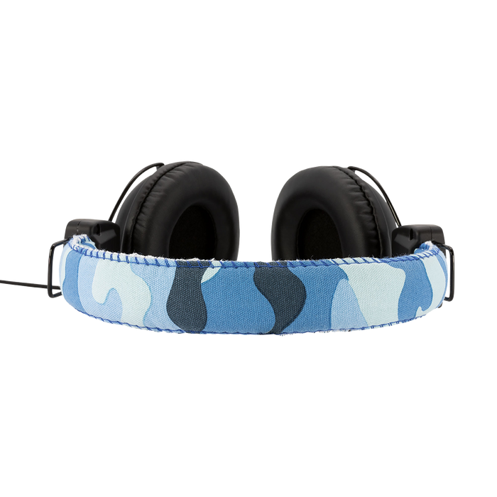 Moki Camo Headphones with In-Line Mic- Blue