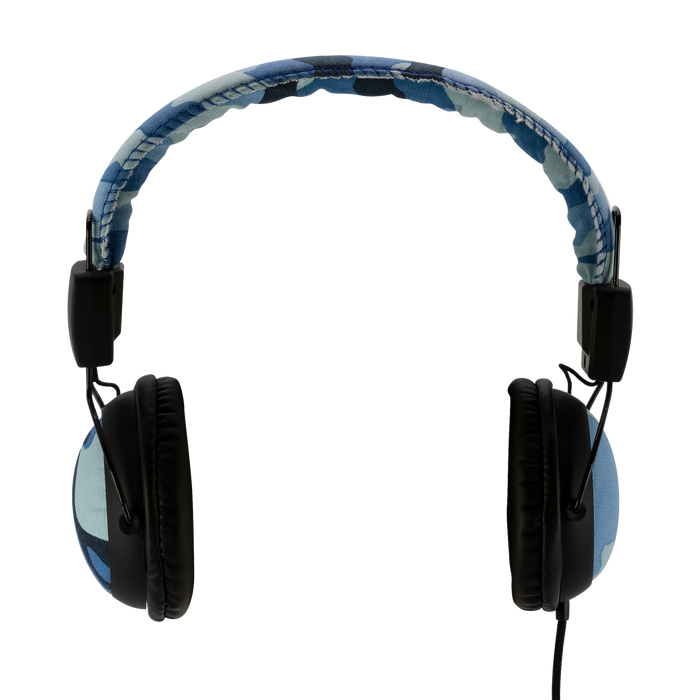 Moki Camo Headphones with In-Line Mic- Blue