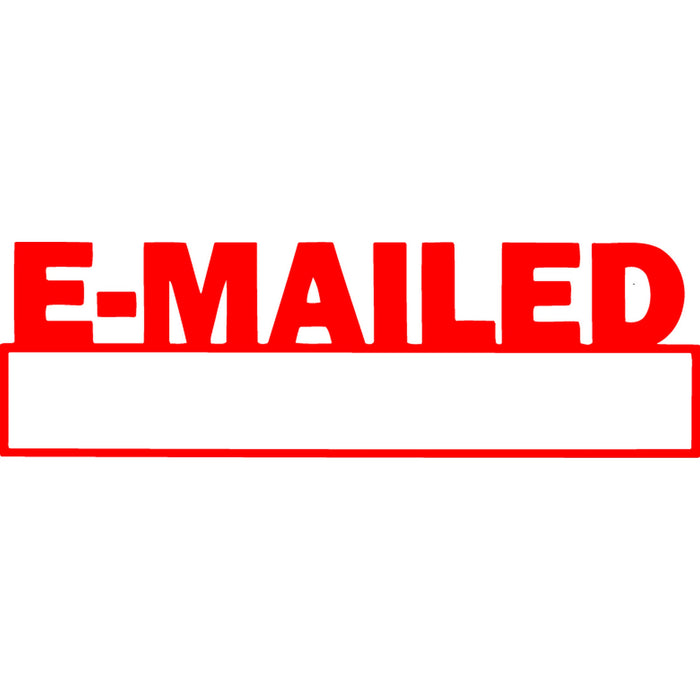 Xstamper CX-BN 1650 EMAILED, Space For Date Self Inking Rubber Stamp, Red