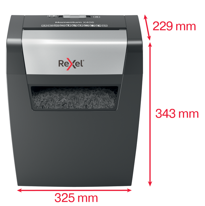 Rexel Momentum X406 Paper Shredder, Cross Cut