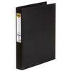 Marbig A4 PE Linen 25mm 4D Ring Binder, Black