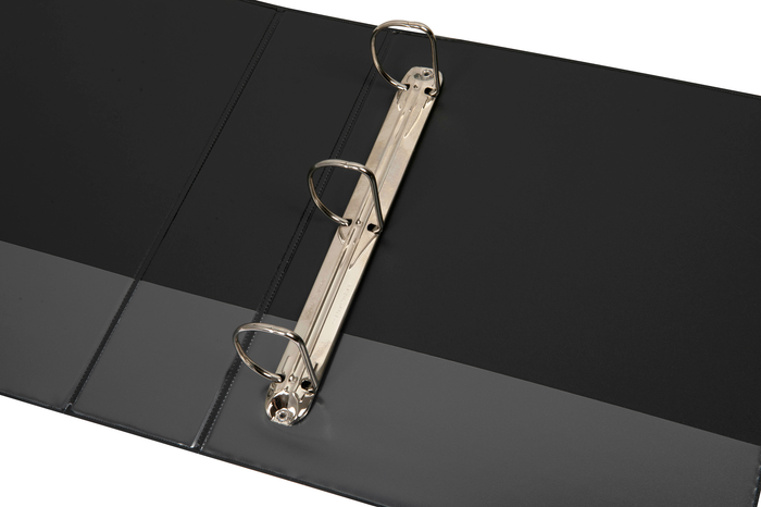 Marbig A4 Insert Cover Ring Binder, 50mm 3 D Rings, Black