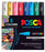 Uni Posca Paint Marker Set, PC-1M, Set of 8 Markers, Assorted Colours, Extra Fine Tip, 0.7mm (PC1M8C)