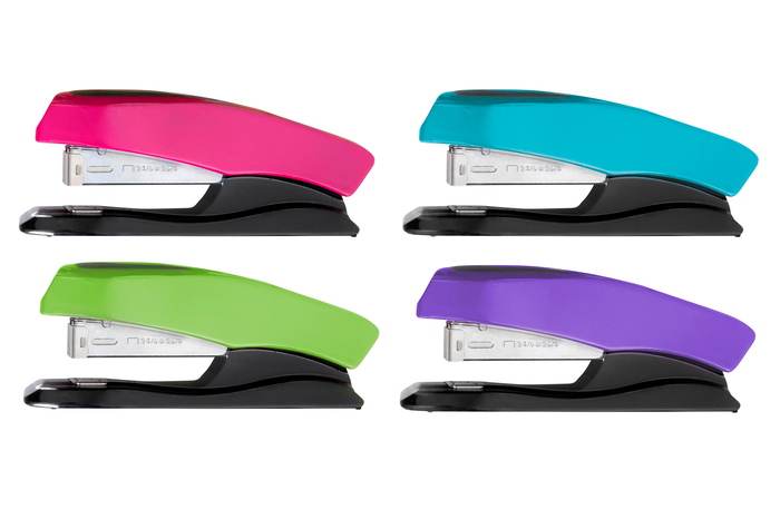 Marbig Summer Colours Stapler, 20 Sheet, Half Strip, Assorted Colours
