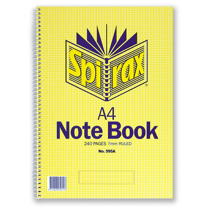 Spirax 595A A4 Spiral Notebook 240 Pages x Pack of 5