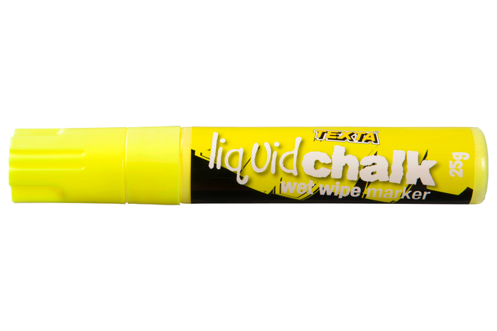 Texta Liquid Chalk Marker Wet Wipe Yellow