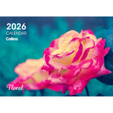 2026 Collins A4 Wall Calendar, NZ Floral, 210mm x 300mm