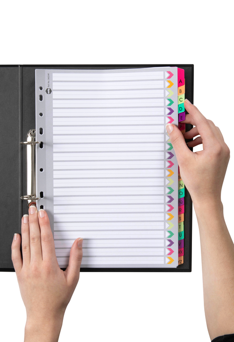 Marbig A4 Fluoro Cardboard Indices/Divider, A-Z