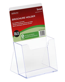 DL Recycled Clear Brochure Holder, Single Pocket