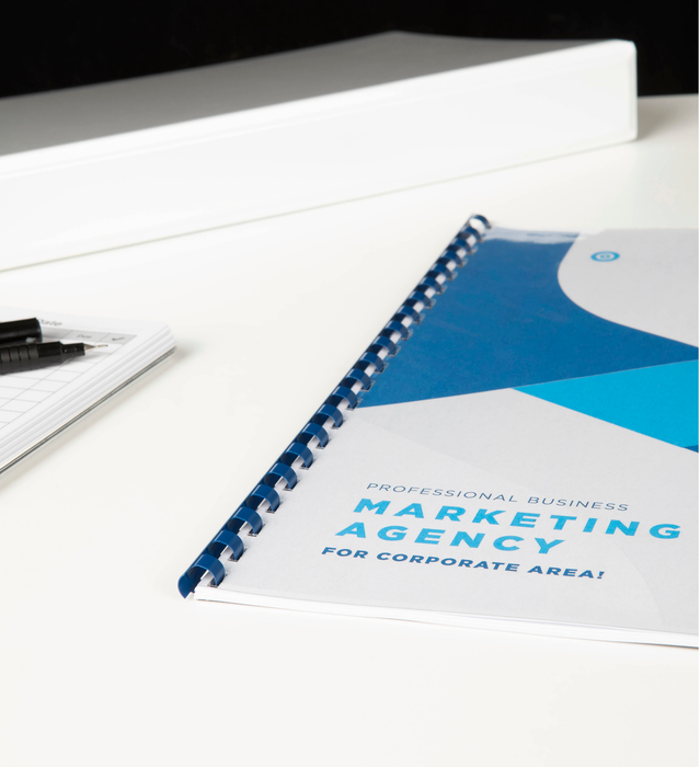 GBC Plastic Binding Comb 8mm, Blue, 21 Loop, Pack of 100