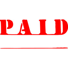 XStamper CX-BN 1221 PAID Self Inking Rubber Stamp, Red