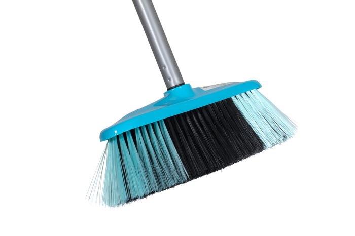 Cleanlink Indoor Broom with Metal Handle, Blue