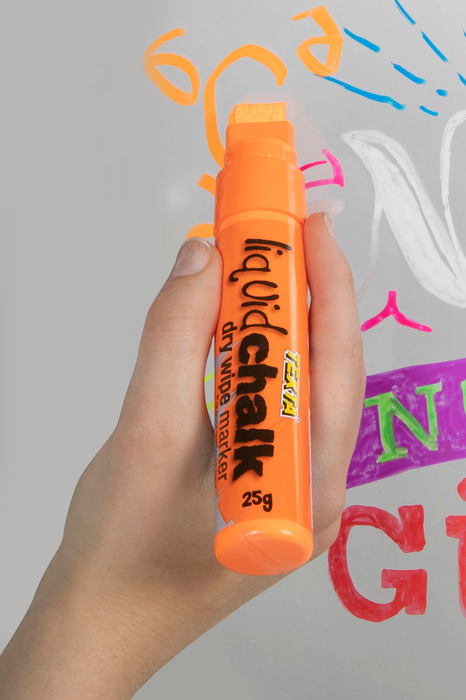 Texta Liquid Chalk Marker Dry Wipe Orange