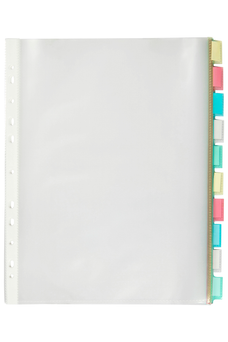 Marbig A4 Clear Polypropylene Pockets, 10 Tabs