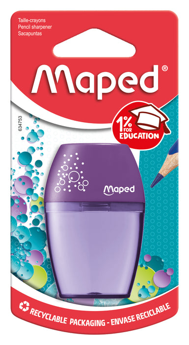 Maped 1 Hole Pencil Sharpener Tub (Assorted Colours)