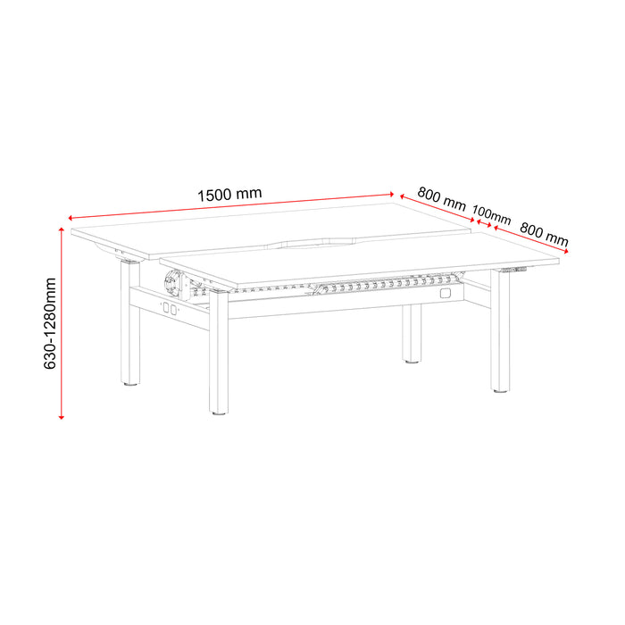 Buro Altri Back to Back Electric Height Adjustable Desk